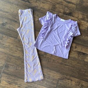 btween Lilac and Yellow Ruffle Set